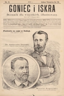 Goniec i Iskra : dziennik dla wszystkich : illustrowany. 1890, nr 5