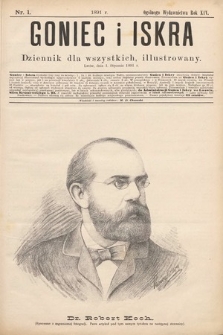 Goniec i Iskra : tygodnik humorystyczno-satyryczno-literacki : illustrowany. 1891, nr 1