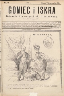 Goniec i Iskra : tygodnik humorystyczno-satyryczno-literacki : illustrowany. 1891, nr 3