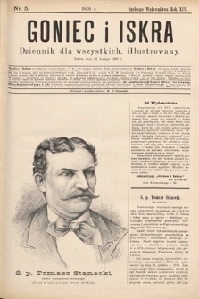 Goniec i Iskra : tygodnik humorystyczno-satyryczno-literacki : illustrowany. 1891, nr 5