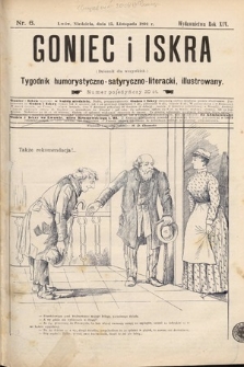 Goniec i Iskra : tygodnik humorystyczno-satyryczno-literacki : illustrowany. 1891, nr 6