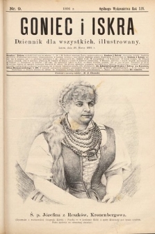 Goniec i Iskra : tygodnik humorystyczno-satyryczno-literacki : illustrowany. 1891, nr 9