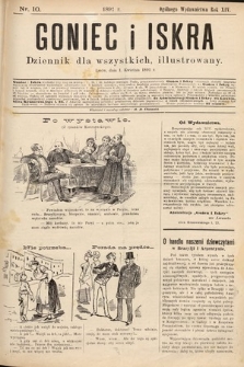 Goniec i Iskra : tygodnik humorystyczno-satyryczno-literacki : illustrowany. 1891, nr 10
