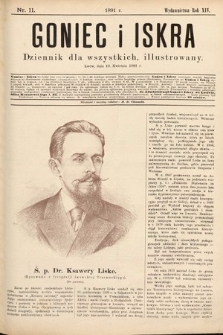 Goniec i Iskra : tygodnik humorystyczno-satyryczno-literacki : illustrowany. 1891, nr 11
