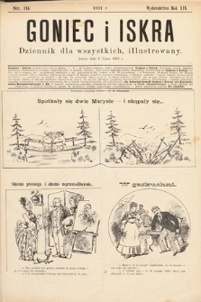 Goniec i Iskra : tygodnik humorystyczno-satyryczno-literacki : illustrowany. 1891, nr 19