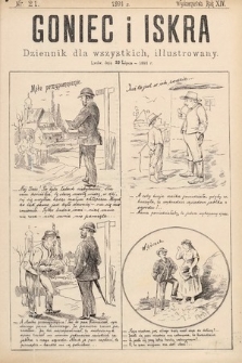 Goniec i Iskra : tygodnik humorystyczno-satyryczno-literacki : illustrowany. 1891, nr 21