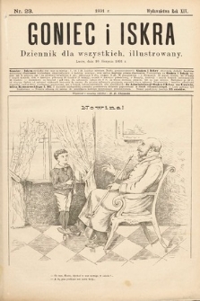 Goniec i Iskra : tygodnik humorystyczno-satyryczno-literacki : illustrowany. 1891, nr 23