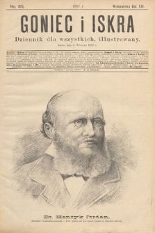 Goniec i Iskra : tygodnik humorystyczno-satyryczno-literacki : illustrowany. 1891, nr 25