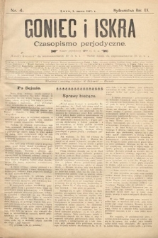 Goniec i Iskra : czasopismo perjodyczne. 1897, nr 4