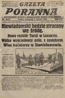 Gazeta Poranna : ilustrowany dziennik informacyjny wschodnich kresów. 1923, nr 6607