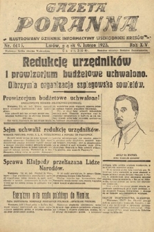 Gazeta Poranna : ilustrowany dziennik informacyjny wschodnich kresów. 1923, nr 6615