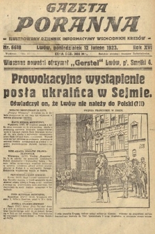Gazeta Poranna : ilustrowany dziennik informacyjny wschodnich kresów. 1923, nr 6618