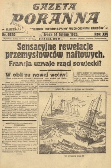 Gazeta Poranna : ilustrowany dziennik informacyjny wschodnich kresów. 1923, nr 6620