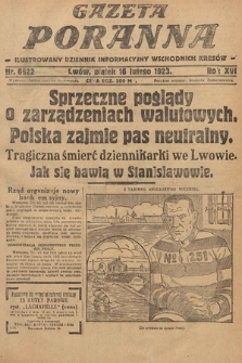 Gazeta Poranna : ilustrowany dziennik informacyjny wschodnich kresów. 1923, nr 6622