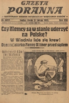 Gazeta Poranna : ilustrowany dziennik informacyjny wschodnich kresów. 1923, nr 6627