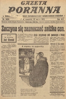 Gazeta Poranna : ilustrowany dziennik informacyjny wschodnich kresów. 1923, nr 6656