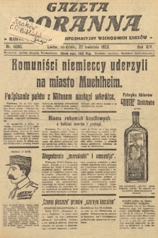 Gazeta Poranna : ilustrowany dziennik informacyjny wschodnich kresów. 1923, nr 6685