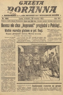 Gazeta Poranna : ilustrowany dziennik informacyjny wschodnich kresów. 1923, nr 6692