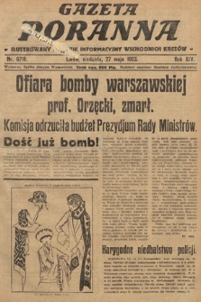 Gazeta Poranna : ilustrowany dziennik informacyjny wschodnich kresów. 1923, nr 6719