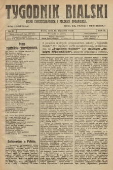 Tygodnik Bialski : pismo chrześcijańskich i polskich organizacyi. 1920, nr 3