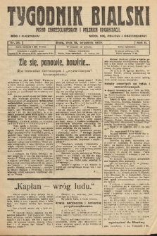 Tygodnik Bialski : pismo chrześcijańskich i polskich organizacyi. 1920, nr 38