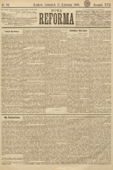 Nowa Reforma. 1898, nr 84