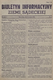 Biuletyn Informacyjny Ziemi Sądeckiej. 1945, nr 13