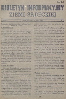 Biuletyn Informacyjny Ziemi Sądeckiej. 1945, nr 16