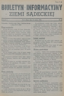 Biuletyn Informacyjny Ziemi Sądeckiej. 1945, nr 26