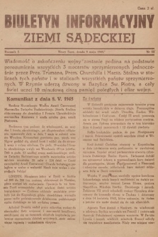 Biuletyn Informacyjny Ziemi Sądeckiej. 1945, nr 53