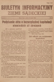 Biuletyn Informacyjny Ziemi Sądeckiej. 1945, nr 54