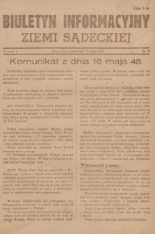 Biuletyn Informacyjny Ziemi Sądeckiej. 1945, nr 59