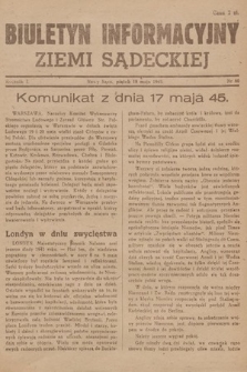 Biuletyn Informacyjny Ziemi Sądeckiej. 1945, nr 60
