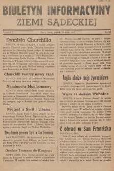 Biuletyn Informacyjny Ziemi Sądeckiej. 1945, nr 65