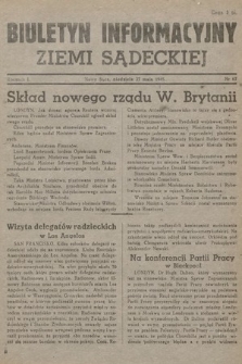 Biuletyn Informacyjny Ziemi Sądeckiej. 1945, nr 67