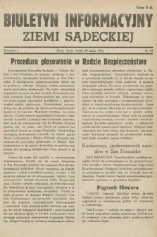 Biuletyn Informacyjny Ziemi Sądeckiej. 1945, nr 69