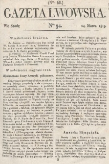 Gazeta Lwowska. 1819, nr 34