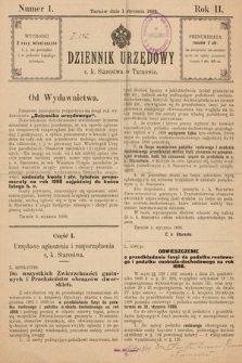 Dziennik Urzędowy C. K. Starostwa w Tarnowie. 1898, nr 1