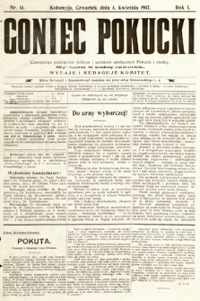 Goniec Pokucki : czasopismo poświęcone polityce i sprawom społecznym Pokucia i okolicy. 1907, nr 14
