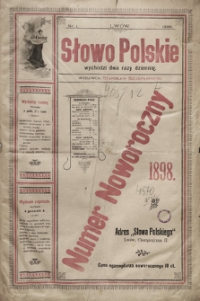 Słowo Polskie. 1898, nr 1