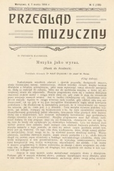 Przegląd Muzyczny. 1914, z. 5