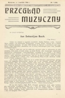 Przegląd Muzyczny. 1914, z. 7