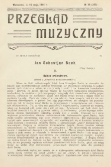Przegląd Muzyczny. 1914, z. 10