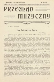 Przegląd Muzyczny. 1914, z. 12