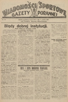 Wiadomości Sportowe Gazety Porannej. 1927, nr 73