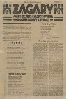 Żagary : miesięcznik idącego Wilna poświęcony sztuce. 1931, nr 1