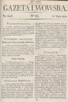 Gazeta Lwowska. 1819, nr 86