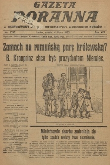 Gazeta Poranna : ilustrowany dziennik informacyjny wschodnich kresów. 1923, nr 6757