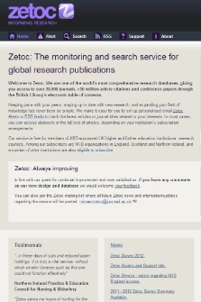 Zetoc : electronic tables of content
