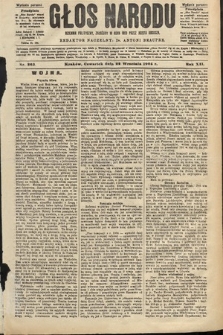 Głos Narodu : dziennik polityczny, założony w roku 1893 przez Józefa Rogosza (wydanie poranne). 1904, nr 263
